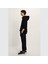 Soarte Unisex Şardonlu Kapüşonlu Kanguru Cepli Relaxed Fit Sweatshirt Siyah 9