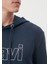 Erkek Lacivert M065606-28417 Logo Kapüşonlu Sweatshirt 19