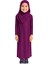 Penye Kendinden Başörtülü Çocuk Namaz Elbisesi Mor/ 6-7-8 Yaş 1