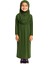 Penye Kendinden Başörtülü Çocuk Namaz Elbisesi Yeşil/ 6-7-8 Yaş 1