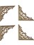 4pcs Boyasız Ahşap Pullar Mobilya Dolabı Için Avrupa Ahşap Aplikler Çiçek Çiçek Oyunculuk Dekoratif 12CM (Yurt Dışından) 2