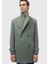 Açık Yeşil Regular Fit Kruvaze Yaka Casual Dokuma Palto 10