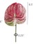 3 Pcs 22 8inch Yapay Anthuryum Çiçekler Ev Dekoru Buket ve Yeşil Yaprak ve Gelin Düğün Dekorasyonu (Pembe) (Yurt Dışından) 5