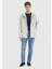 Kum Regular Fit Kapüşonlu Denim Dokuma Mont 7