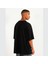 Kısa Kollu Oversize Siyah Tişört Unisex %100 Pamuk Recycle 2