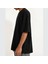Kısa Kollu Oversize Siyah Tişört Unisex %100 Pamuk Recycle 3