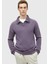 Mor Yarım Balıkçı Yaka Selanik %100 Pamuk Triko Kazak 8