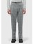 Açık Gri Desenli Dokuma Loose Fit Casual Yün Karışımlı Pantolon 7