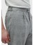 Açık Gri Desenli Dokuma Loose Fit Casual Yün Karışımlı Pantolon 9