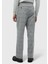 Açık Gri Desenli Dokuma Loose Fit Casual Yün Karışımlı Pantolon 10