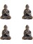 4x Mini Buda Heykeli Bronz Buda Heykeli Çin Budizm Saf Bakır Bronz Sakyamuni Buda Heykeli (Yurt Dışından) 1
