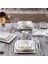 Glamor Pure 60 Parça 12 Kişilik Yaldızlı Porselen Yemek Takımı Gri Renk 3