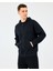 M Essential Full Zip Hoodie Sweatshirt Erkek Siyah Sweatshirt S2610014-3817 2