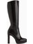 Ariya Siyah Platform Topuklu Fermuarlı Kadın Çizme 1