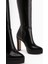 Ariya Siyah Platform Topuklu Fermuarlı Kadın Çizme 3