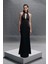 Şal Detaylı Maxi Saten Elbise - Exclusive Collection 4