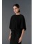 Bisiklet Yaka Oversize Örme T-Shirt 1