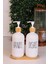 Cam ve Bambu Mutfak Sıvı Sabunluk Seti Beyaz Darbeye Dayanıklı Dekoratif 2 x 500 ml 1