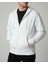 Sweatshirt Kapüşonlu Fermuarlı Beyaz Unisex 6