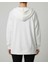 Sweatshirt Kapüşonlu Fermuarlı Beyaz Unisex 8