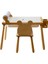Woodnjoy Doğal Ahşap Duyusal Çocuk Aktivite Masası Oyun Masası ve Çocuk Çalışma Masası 1 Sandalye Seti(Rulo Aparalı ve Kırtasiye İstasyonlu) 2