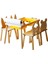 Woodnjoy Doğal Ahşap Duyusal Çocuk Aktivite Masası Oyun Masası ve Çocuk Çalışma Masası 1 Sandalye Seti(Rulo Aparalı ve Kırtasiye İstasyonlu) 9