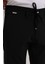 Relaxed Fit (Pilesiz) Lacivert Düz Jogger Pantolon 5