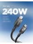 USB-C to USB-C 1.2 Metre Kablo 240W Güç / PPS 2.0 Desteği Super Hızlı Şarj / 40Gbps (E-Marker Çip) Data Aktarım Hızı / 8K Görüntü Aktarım / PD USB4 Gen3 Type-C Ekstra Dayanıklı Black - ACA09461 8
