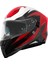 T-15 Shock Kapalı Motosiklet Kaskı Siyah Kırmızı Beyaz 1