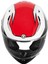 T-15 Shock Kapalı Motosiklet Kaskı Siyah Kırmızı Beyaz 4