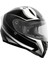 T-15 Route Kapalı Motosiklet Kaskı Siyah Beyaz 4
