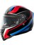 T-15 Route Kapalı Motosiklet Kaskı Siyah Mavi Kırmızı 1