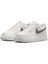 Air Force 1 Af1 Gs Leather Unisex Sneaker Swoosh Hakiki Deri Günlük Spor Ayakkabı Krem Gri 3