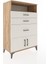 Hyperion Dolap Tek Raflı 3 Çekmeceli 2 Kapaklı 88X44X134 Çam-Aytaşı 2