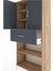 Hyperion Dolap 4 Raflı Tek Çekmeceli 2 Kapaklı 88X44X195 Çam-Antrasit 5