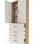 Arges Dolap 3 Raflı 4 Çekmeceli 2 Kapaklı 88X30X221 Çam-Aytaşı 5