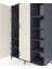 Kronos Dolap 6 Raflı 4 Kapaklı Tek Askılı 132X59X195 Antrasit-Aytaşı/antrasit 4