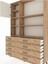 Arges Dolap 7 Raflı 8 Çekmeceli Tek Kapaklı 132X30X195 Çam-Aytaşı/çam 4