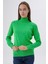 Kadın Yeşil %100 Organik Pamuk Balıkçı Yaka Triko Kazak TRIST-6103 5