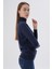 Kadın Lacivert %100 Organik Pamuk Balıkçı Yaka Triko Kazak TRIST-6103 8