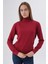 Kadın Bordo %100 Organik Pamuk Balıkçı Yaka Triko Kazak TRIST-6103 7