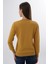 Kadın Hardal %100 Organik Pamuk V Yaka Triko Kazak Bluz TRIST-6102 9