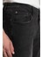 Saf Pamuk Slim Fit Siyah Denim Pantolon 5