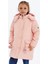 Kapüşonlu Kışlık Ponpon Detaylı Kız Çocuk Kaban 51354 1