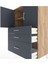Hyperion Dolap 2 Raflı 3 Çekmeceli 2 Kapaklı 88X44X134 Çam-Antrasit 5