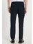 Erkek Slim Fit Dar Kesim Pamuklu Lastikli Beli Bağcıklı Lacivert Pantolon 5