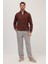 Erkek Regular Fit Klasik Kesim Normal Bel Geniş Paça Gri Pantolon 4