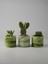 Dekoratif Beton Saksı 3’lü Set - Mini Sukulent ve Kaktüs Saksısı 7x7 cm - Modern Renkli Beton Saksı Seti - Ev ve Ofis Dekorasyonu Için 1