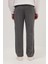 Erkek Regular Fit Klasik Kesim Normal Bel Geniş Paça Açık Gri Pantolon 7