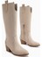 Frida Bej Süet Western Kadın Çizme 6 Cm Topuk Yüksekliği ile Şık ve Rahat 2